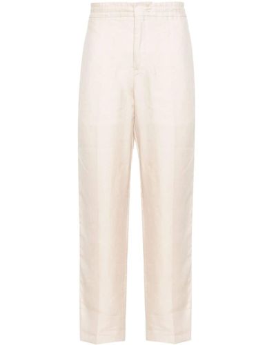 Zegna Pantalones ajustados de talle medio - Blanco