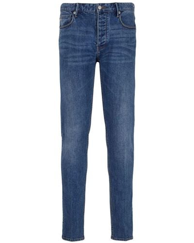 Emporio Armani Tief sitzende J75 Slim-Fit-Jeans - Blau