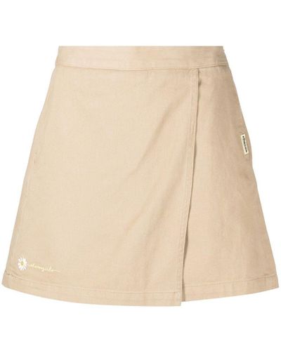 Chocoolate Logo-embroidered Wrap Shorts - Natural