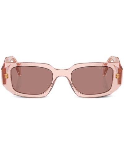 Prada Prada Pr 17ws Oval Frame Sunglasses - Pink