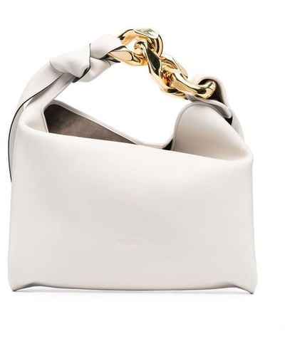 JW Anderson Kleine Handtasche mit Kettendetail - Weiß