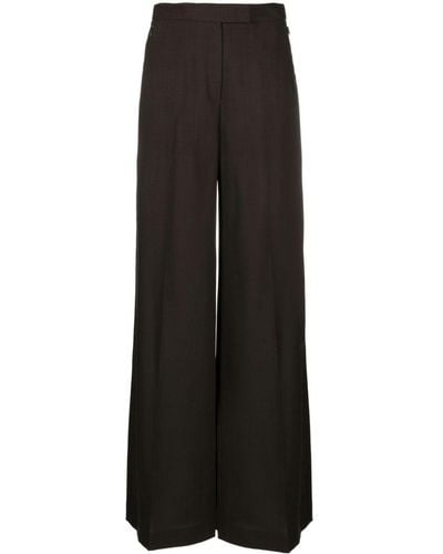 Akris Wide-leg High-waist Trousers - Black