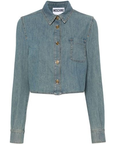 Moschino Cropped Blouse - Blauw