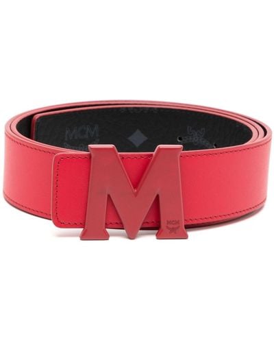 MCM Cintura reversibile con fibbia Claus M - Rosso
