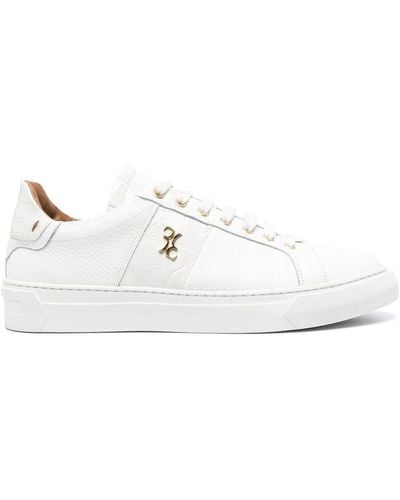 Billionaire Contrast-detail Low-top Sneakers - White