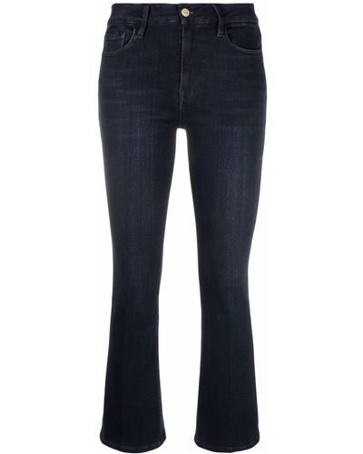 FRAME High-rise Cropped Jeans - Blue