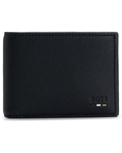 BOSS Logo-deed Bi-fold Wallet - Black