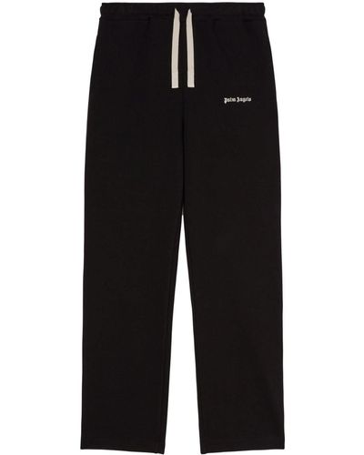 Palm Angels Embroidered-logo Track Trousers - Black