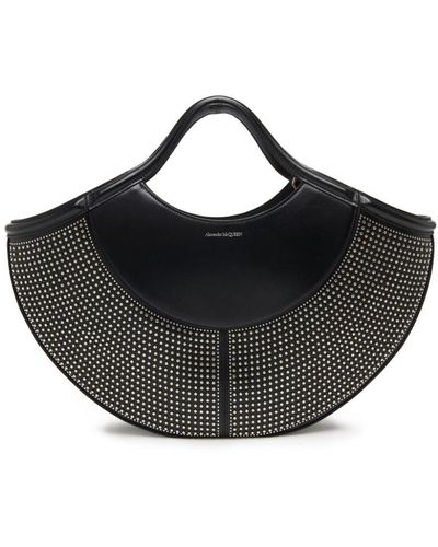 Alexander McQueen Sac à main The Cove en cuir - Noir