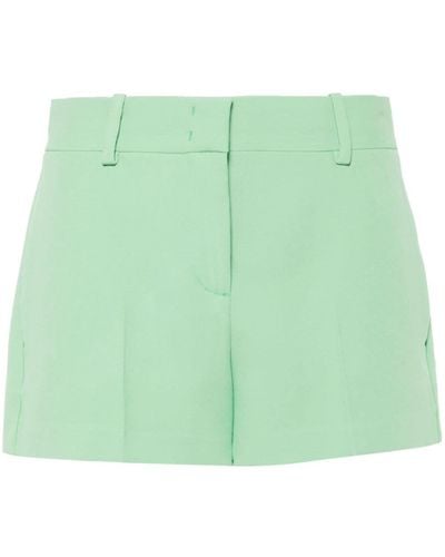 Ermanno Scervino Pantalones cortos de crepé de talle alto - Verde
