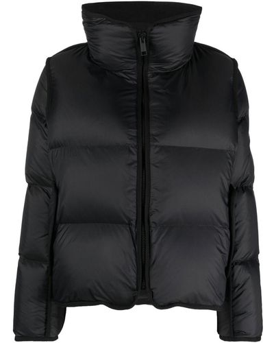 Yves Salomon High-neck Padded Jacket - Black