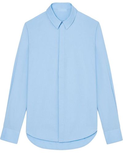 Wardrobe NYC Hemd mit verdeckter Knopfleiste - Blau