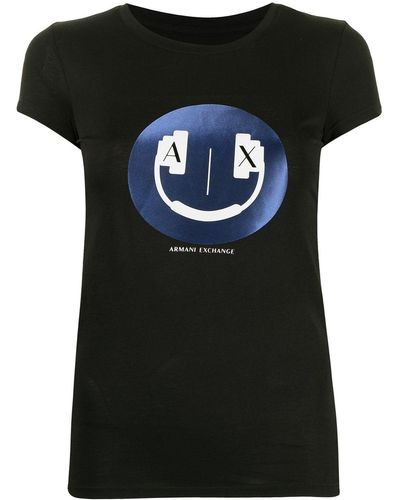 Armani Exchange ロゴ Tシャツ - ブラック