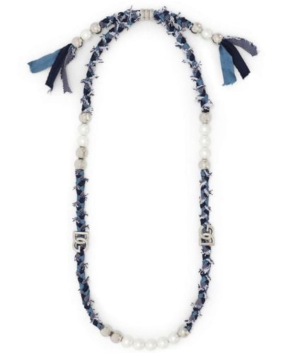 Dolce & Gabbana Geflochtene Halskette „Marina“ - Blau