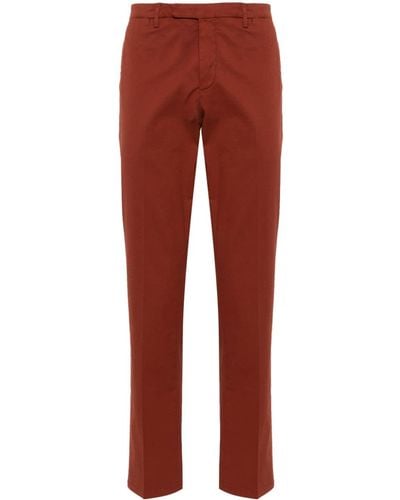 Boglioli Pantalon chino à plis marqués - Rouge