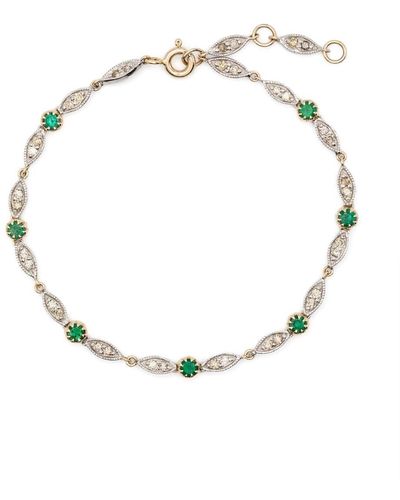 Pascale Monvoisin 9kt Yellow Gold Ava Emerald Bracelet - White