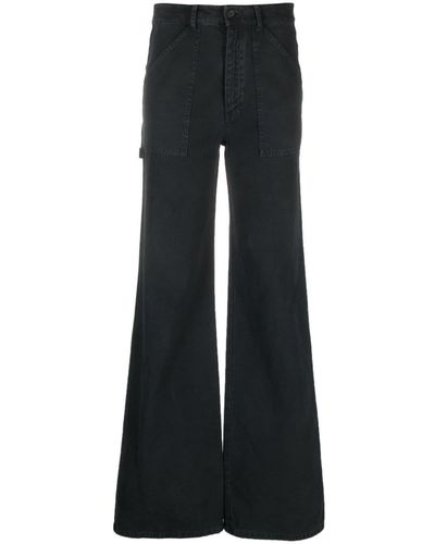 Nili Lotan Mid-rise Wide-leg Trousers - Black