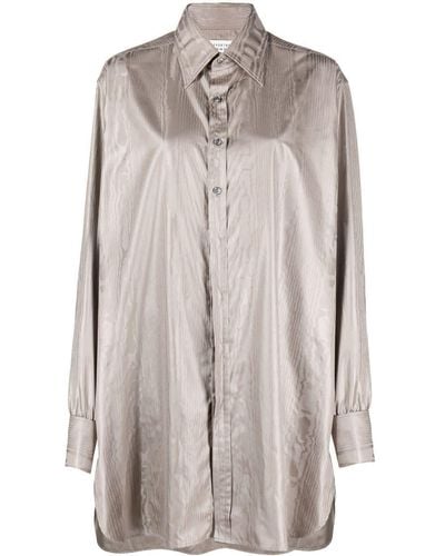 Maison Margiela Oversized Long-sleeve Shirt - Gray