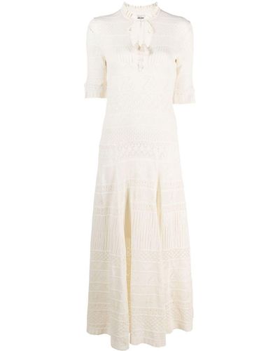 Zadig & Voltaire Memphis Pointelle-knit Maxi Dress - White