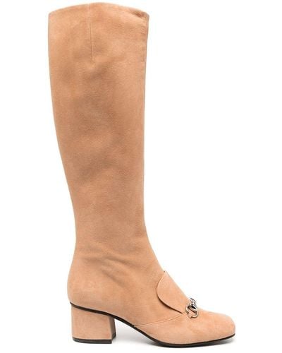 Gucci Horsebit-detail Knee-length Boots - White