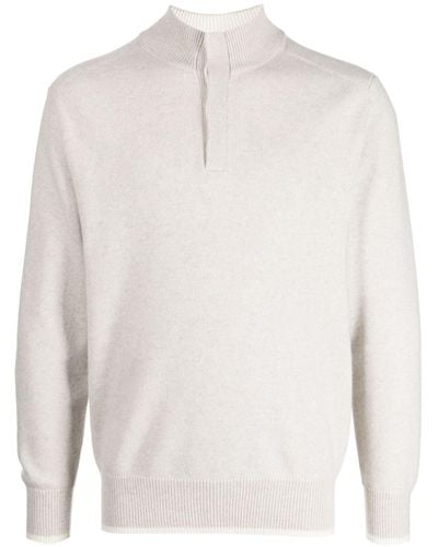 N.Peal Cashmere High-neck Cashmere Sweater - White