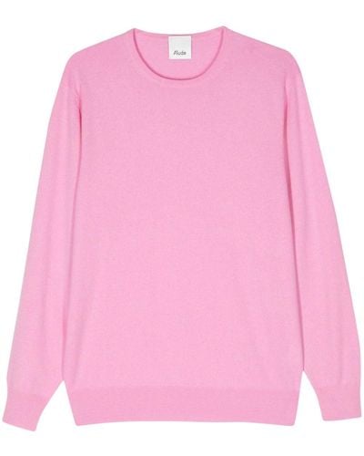 Allude Fine-knit Cashmere Sweater - Pink