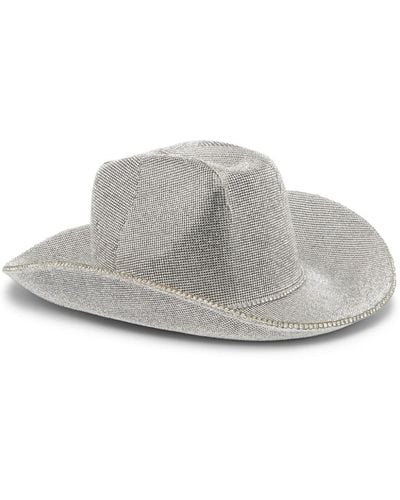 Philipp Plein Texas Hut mit Kristallen - Grau