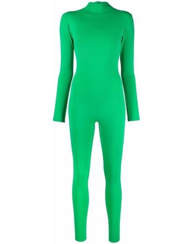 Atu Body Couture Mock-neck Long-sleeved Jumpsuit - Green