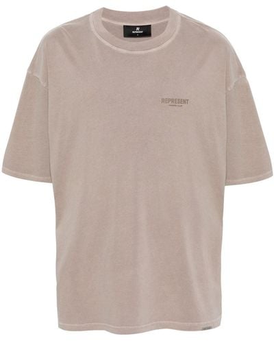 Represent T-shirt en coton à logo appliqué - Blanc