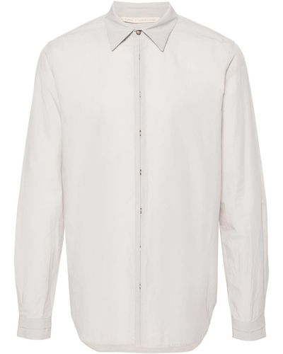 Forme D'expression Crinkled-finish Cotton Shirt - White