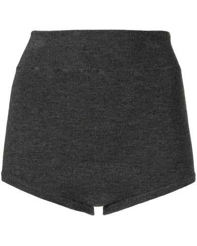 Cashmere In Love Felix Knitted High-waist Shorts - Black