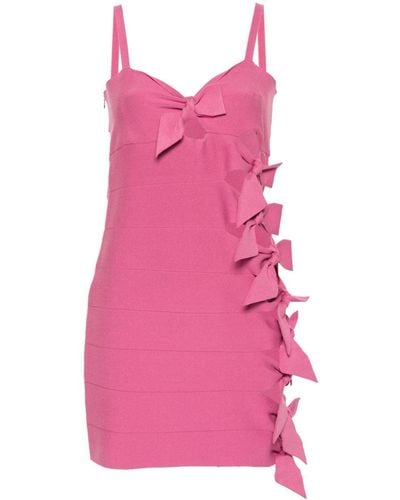 Blumarine Bow-embellished Cut-out Minidress - Pink