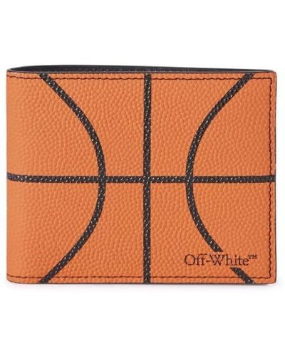 Off-White c/o Virgil Abloh Basketball Classic レザーウォレット - オレンジ