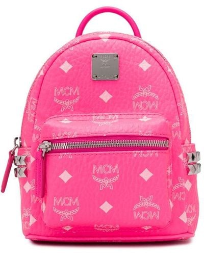 MCM Mini Stark Backpack - Pink