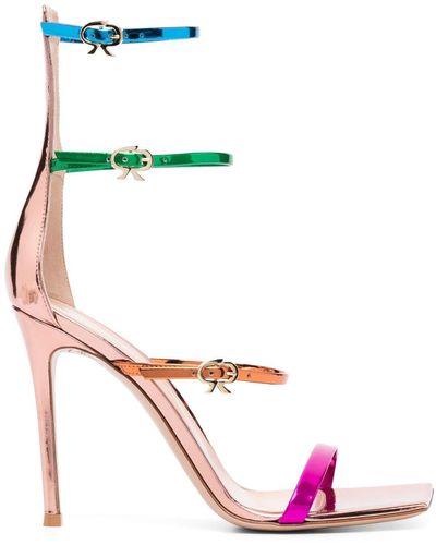 Gianvito Rossi Ribbon Uptown 105mm Strappy Sandals - Pink