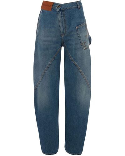 JW Anderson Weite Jeans im Oversized-Look - Blau