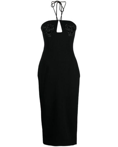 Rachel Gilbert Midi-jurk Met Halternek - Zwart