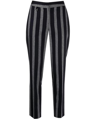 Lorena Antoniazzi Striped Peg Pants - Black