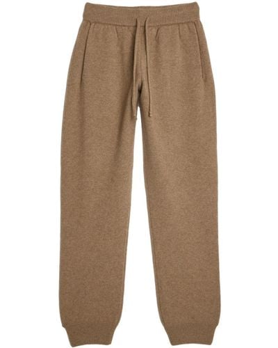 AURALEE Drawstring Knitted Cashmere Pants - Natural