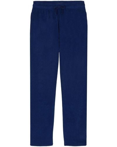 Vilebrequin Pantalones Polide de tejido de rizo - Azul