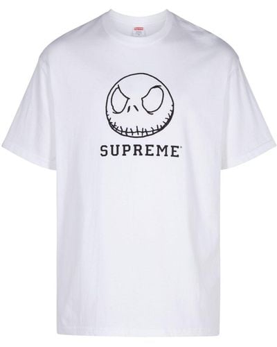 Supreme Skeleton T-Shirt aus Baumwolle - Weiß