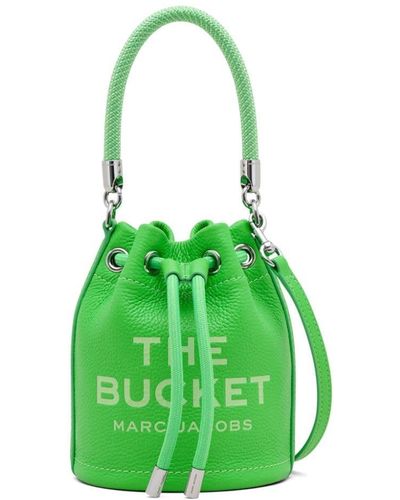Marc Jacobs Borsa mini The Leather Bucket - Verde