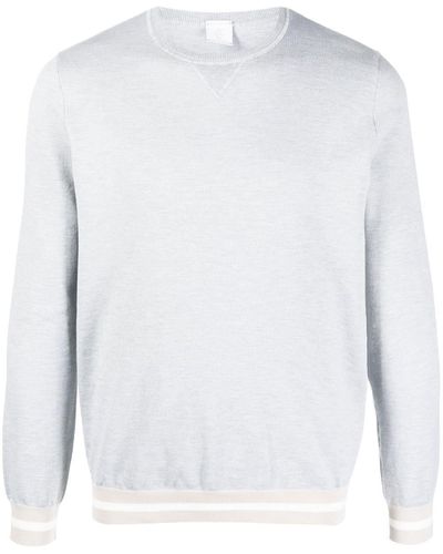 Eleventy Crew-neck Long-sleeve Jumper - White