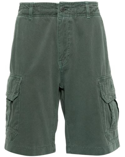 Moschino Cargo-Shorts mit Logo-Stickerei - Grün