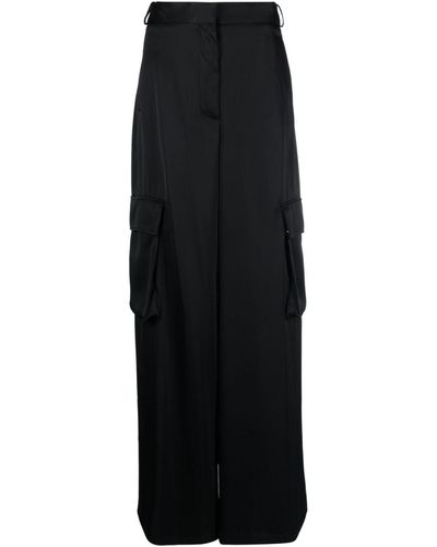 Versace Pantalon ample à poches cargo - Noir
