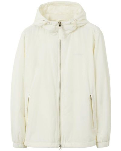 Burberry Logo-print Hooded Jacket - White