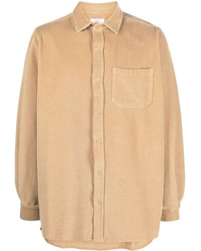 ERL Corduroy Long-sleeve Cotton Shirt - Natural