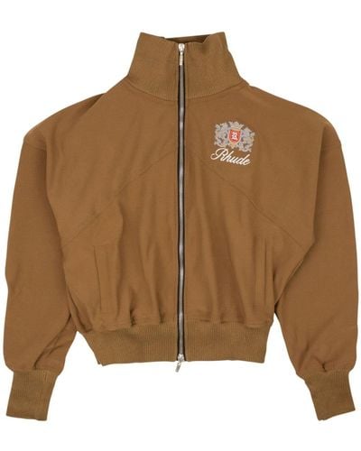 Rhude Brentwood Embroidered Bomber Jacket - Brown