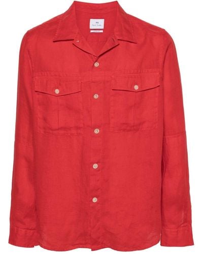 PS by Paul Smith Linnen Blouse - Rood