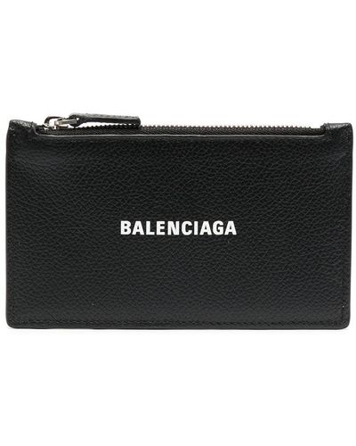 Balenciaga Cash Portemonnee Met Logoprint - Zwart